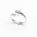 Fashion Zircon Open Airplane Pentagram Ring Adjustable Jewelry for Women 925 Sterling Silver Ring Women Party