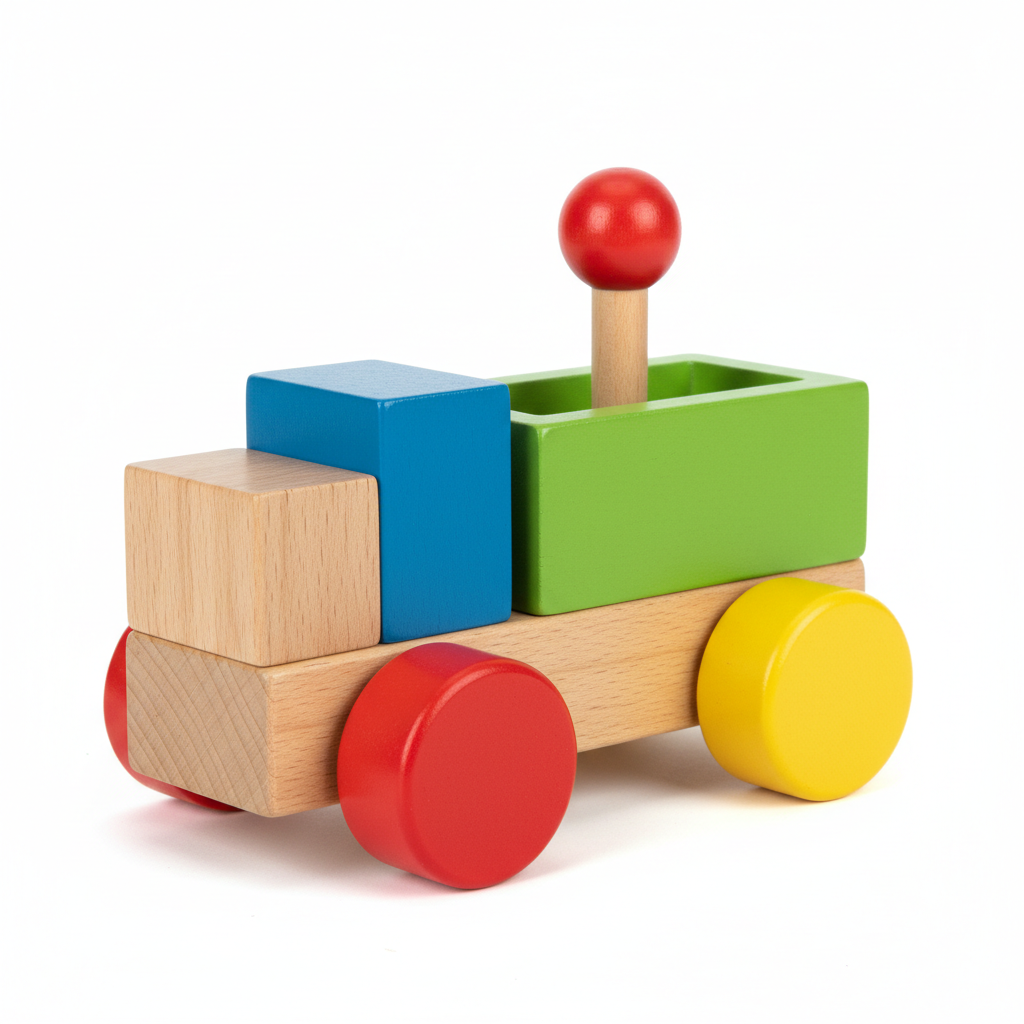 Push and Roll Wooden Truck toy for toddlers