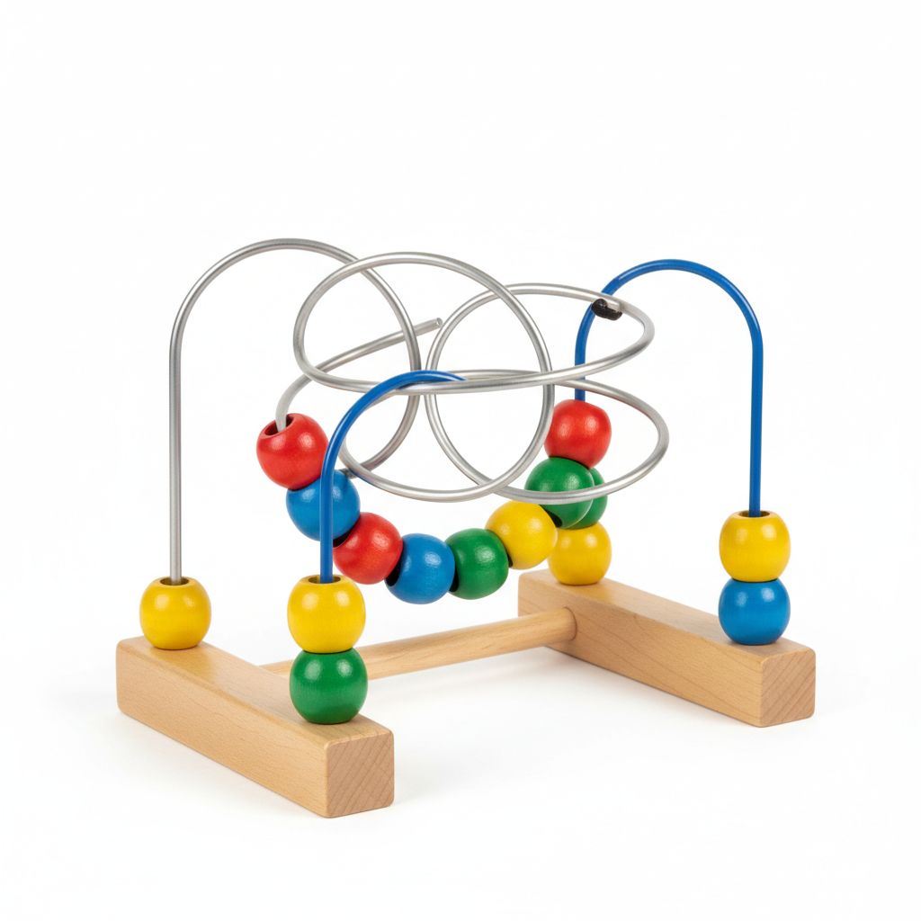 Wooden Bead Maze activity toy for toddlers